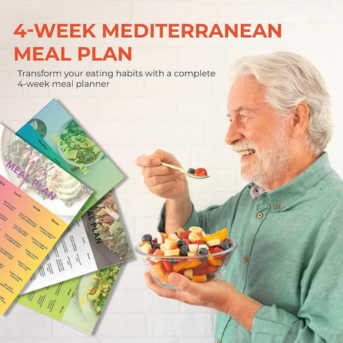 4-Week Mediterranean Diet Meal Plan Heart-Healthy Recipes with Weekly Menu Planner, Grocery Lists & Easy Mediterranean