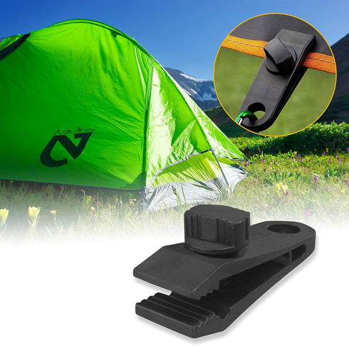 24 Pcs Tarp Clips and Ball Bungee Cords, Heavy Duty Lock Grip Fasteners with 6 Inch Bungee Ball Cords for Outdoor