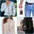 Wisdompro Retractable Badge Holder with Lanyard, Double Sided PU Leather ID Card Holder, Rose Gold
