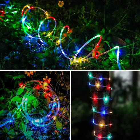 40Ft 120 8 Dimmable/Timer LED Rope Lights Battery Operated String Lights LEDs Modes Outdoor Waterproof Fairy Lights