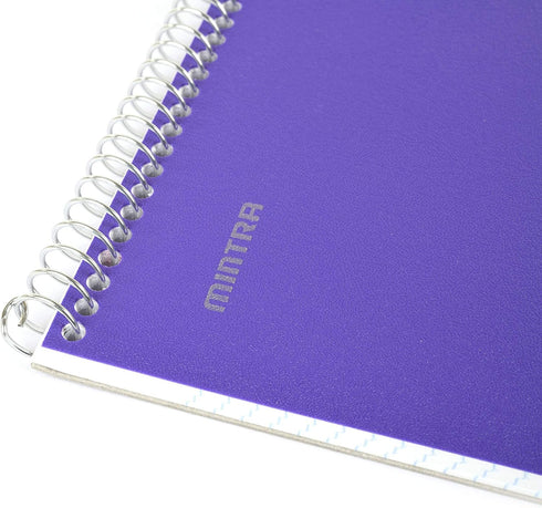 Mintra Office TOP BOUND Durable Spiral Notebooks (Purple, College Ruled, 3pk)