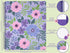 Steel Mill & Co Large Spiral Notebook, College Ruled, 11" x 9.5", Durable Hardcover, 160 Lined Pages, Lilac Floral