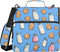 Fisyme Cookies and Milk Cartoon Zipper Binder 3 Ring with Zipper and Shoulder