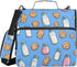 Fisyme Cookies and Milk Cartoon Zipper Binder 3 Ring with Zipper and Shoulder