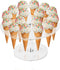 Ice Cream Cone Holder, Clear 16 Holes Acrylic Waffle Cone Display Stand for Kids Party Decoration