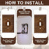 10 (8.2 13cm,Single DoubleFill Pcs Walnut Wood Switch Cover Brown Outlet Covers Wall Plate Decorative Boho Plug Plate