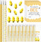 Back to School Gifts for Students, 60 Cute Bee Pencils, 3D Bee Erasers, 30 Welcome Greeting Cards