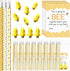 Back to School Gifts for Students, 60 Cute Bee Pencils, 3D Bee Erasers, 30 Welcome Greeting Cards