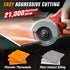 3 Inch Cut Off Wheel with 1/4" Mandrel Adapter for Die Grinder, Tungsten Carbide Blade for Rotary Tools