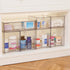 Vtopmart 12''W Clear Stackable Storage Drawers, 3 Pack Acrylic Plastic Organizers for Makeup Palettes, Bathroom, Desk