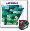 3dRose Map & Flag of The State of Arkansas with Counties Colored. Mouse Pad, 8" x 8" (mp_172007_1) by 3dRose