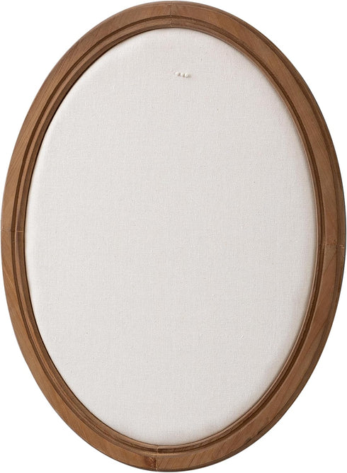 SOFE Oval Framed Linen Bulletin Board, 21 x 17 Inches, Unique Fabric Pin Board for Office Home School with Pins