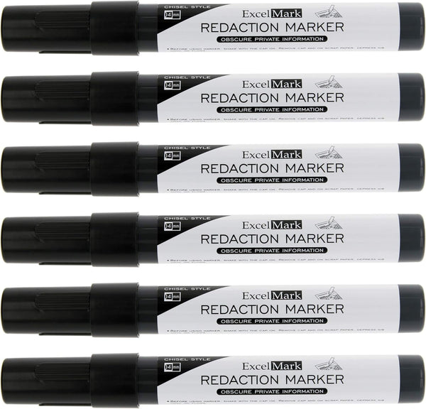 ExcelMark Security Redaction Marker - 6 Pack