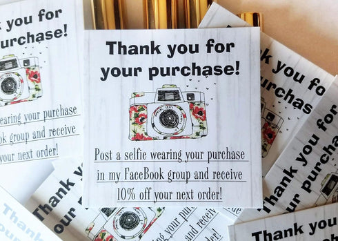 Post A Selfie Cards for Direct Sales Packages - Package of 50 for MLM Groups