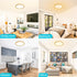 12Inch 28W 3200lm 3000K-6500K 1 Pack libtit Wood LED Flush Mount Ceiling Light, Brightness, Adjustable Color Temp |
