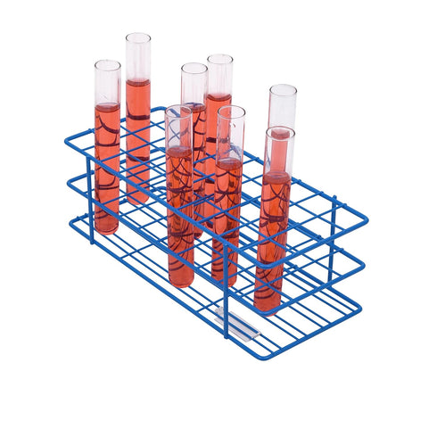 SP Bel-Art Poxygrid Test Tube Rack - For 16-20mm Tubes, 40 Places, Blue