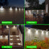3LED 6 Pack JSOT Outdoor Solar Lights - Solar Powered Deck Lights Waterproof Light for Fence Post Light Outside