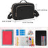 Teamoy Journal Supplies Storage Case, Holder with Detachable Pen Slots for B5 Notebooks, Planner, Black Quilted