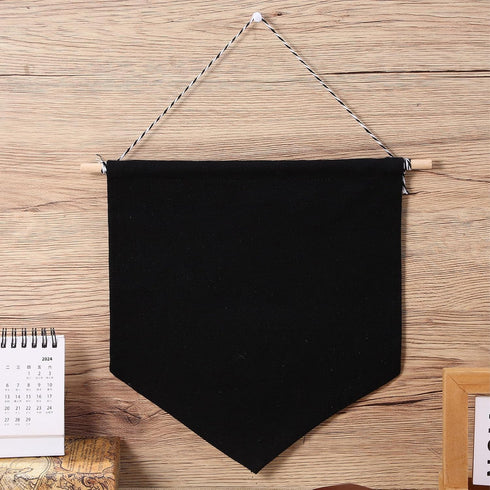 Pin Wall Display Banner, Enamel Lapel Badge Flag Canvas, Black Wall Banner Size