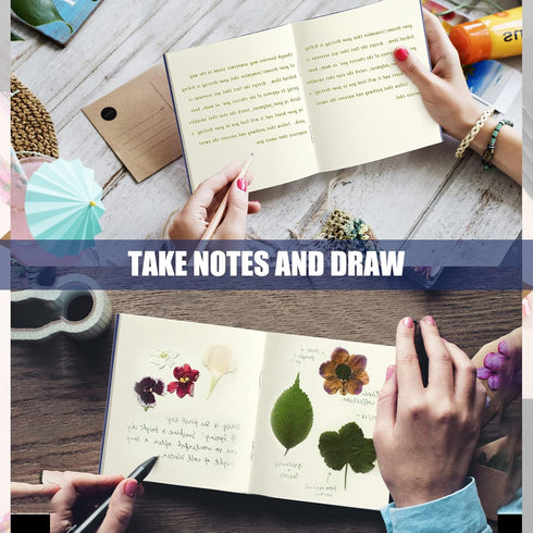 Thenshop 50 Pack Mini Pocket Kraft Notebooks, 4 x 4 Inch Dot Memo Sketchbooks for School Party Favors, Dark Blue