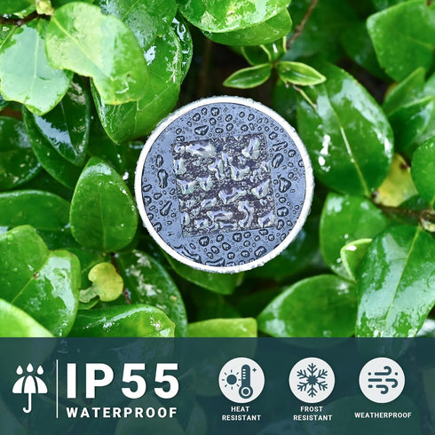 16 Pack SOLPEX Solar Outdoor Lights Pathway, Stainless Steel Solar Lights Outdoor Waterproof,LED Landscape Lighting