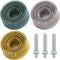 Mudder 3 Pieces 2 Inch Coarse Bristle Disc Attachment for Abrasive Coating Removal with 1/4 Inch Round Shank