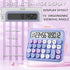 Mechanical Switch Calculator,Purple Calculator Cute 12 Digit Large LCD Display and Buttons,Calculator with Large LCD Display Great for Everyday Life and Basic Office Work