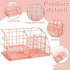 Rose Gold Office Supplies, Mesh Desk Organizers with Tape Holder, Stapler, Pen Holder, and More for Office
