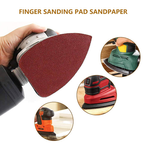 CNBTR Universal Oscillating Multitool Polishing Finger Sanding Pad Disc, Sandpaper Sheet Set