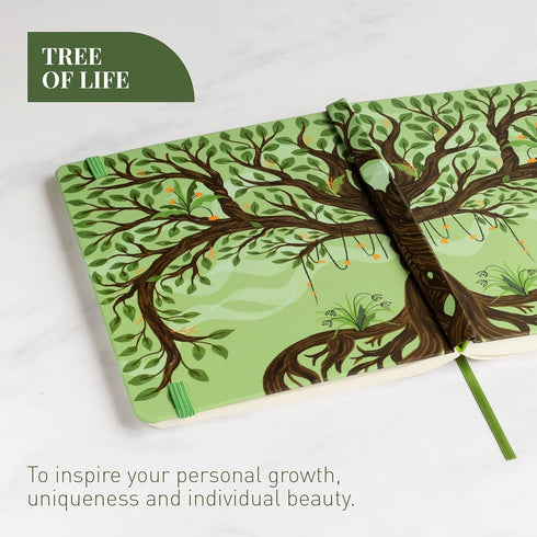 Rileys Tree of Life 8" x 6" Blank Journal, 240 Pages Ivory Paper for Men and Women