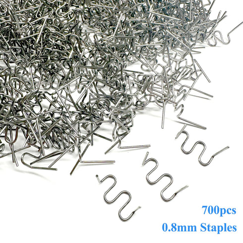 1400 Plastic Welder Staples, 0.6 0.8mm Wave Hot Staples for Plastic Welding Supplies to Repair Car Bumpers, Cracks