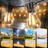 54FT(48+6) Dimmable Bulbs 20+Hrs addlon Solar String Lights Outdoor Waterproof with USB Charging & Remote Control
