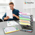 Premium Heavy Duty Sheet Protectors for 8.5x11 - 24 Pack, Color Edge, Side and Top Loading, Crystal Clear