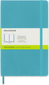 Moleskine Classic Notebook - Soft Cover, Large (5" x 8.25") Plain/Blank, Reef Blue, 192 Pages