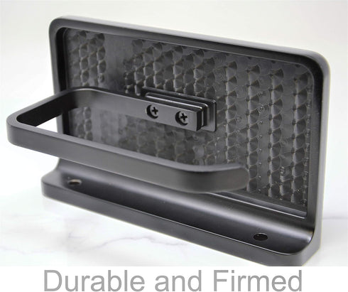 Commercial Linkaa Wall Mount Toilet Paper Holder with Shelf Matte BlackZinc Alloy Toilet Tissue Holder with Phone