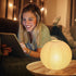 E14 Bulb, Totority Modern Paper Table Lamp, Japanese Lantern Style Bedside Night Light for Bedroom & Living Room