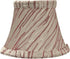 Aspen Creative 30006, 3" 5" 4" Set 1 Bell Clip-On Chandelier Lamp Shade, Grey and Red Striping, Top x Bottom x Slant