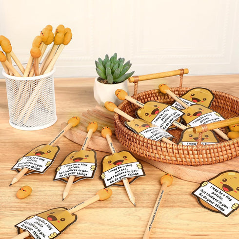 Inspirational Positive Potato Pencils for Students with Funny Cards, Bulk Classroom Reward Gifts