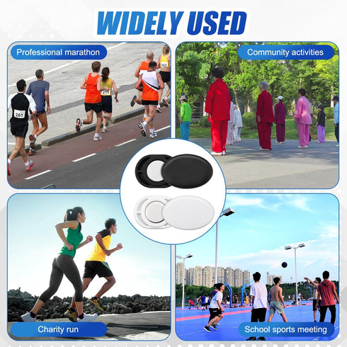 Gosknor 10 Pairs Race Bib Magnets, Plastic Magnetic Race Number Holders Race Bib Clips Running Bib Buckles Bib
