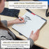 ECR4Kids MessageStor Dry-Erase Glass Board - Memo Station Desk Organizer, White Brick for Office Use