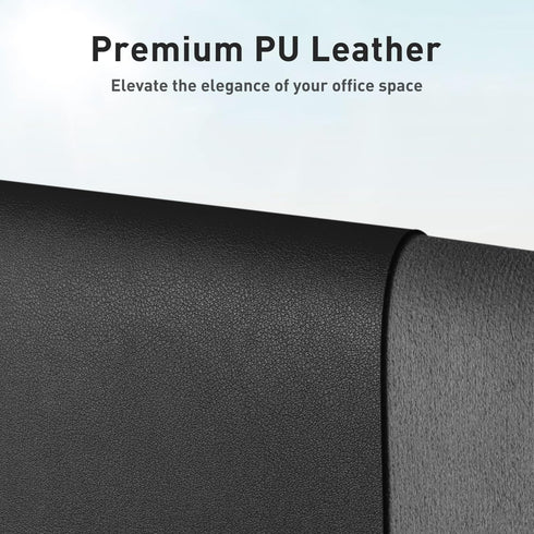 Leather Desk Pad Protector, Mouse Pad, Office Desk Mat, Non-Slip PU Leather Desk Blotter, Laptop Desk Pad, Waterproof Desk Writing Pad for Office and Home (Black,23.6" x 13.7") by Aothia