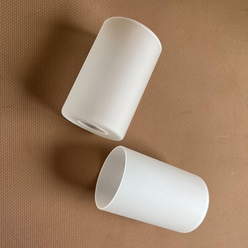 MISUOVERRE 2 pack, 1-5/8-inch 3.5, 5.5" Frosted Glass Lamp Shade, Pendant Light Shade Cylinder Glass Shade Replacement