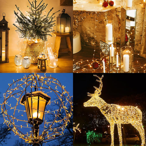 2 Pack 23ft 70 LED String Lights Battery Operated, Fairy Twinkle Lights with Timer 8 Modes Clear Wire for Wedding Party