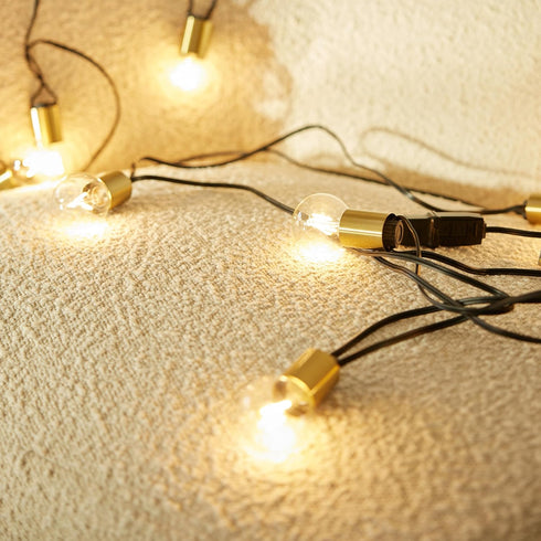 26 Commercial Brightech Glow LED String Lights - Ft Grade Patio Lights with Brass Accents - Outdoor Waterproof Globe