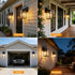 RLdream 11.8-inch IP65 Dusk to Dawn Outdoor Wall Lights, Black Exterior Light Fixture with Clear Tempered Glass