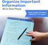 Find It File Folder Notepad - Pack of 12, 9.5 x 12.5 Inch Notebook Organizer Folders for Filing, Document, Clipboard