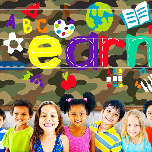Tenceur 24 Inch x 100ft Bulletin Board Paper Roll, Fade Resistant for Classroom Decor (Camo)