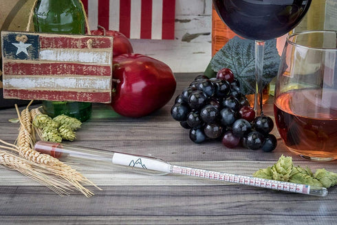 Brewing America American-Made Specific Gravity Hydrometer - Pro Series Alcohol ABV Tester for Homebrew Beer, Wine, Cider