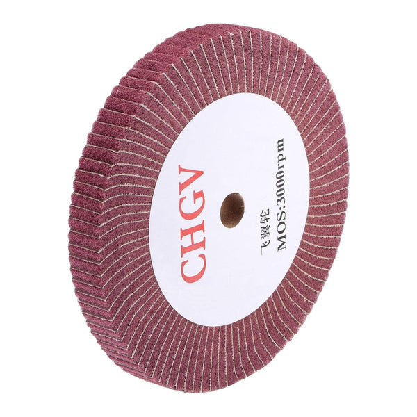 uxcell 200mm x 25mm 320 Grit Non-Woven Polishing Wheel for Stainless Steel Metal