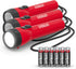 EVEREADY LED Flashlights (3-Pack), Bright Flashlights for Emergencies and Camping Gear, Power